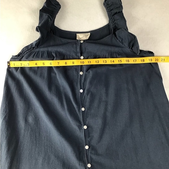 Universal Thread Blue Ruffle Buttoned Mini Dress - Picture 4 of 8